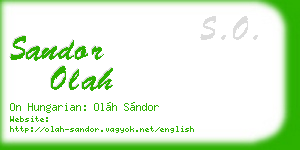 sandor olah business card
